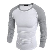 Load image into Gallery viewer, Men Long Sleeve T-Shirt Plain Cotton Tee Casual Top Blouse Shirt