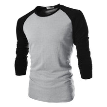 Load image into Gallery viewer, Men Long Sleeve T-Shirt Plain Cotton Tee Casual Top Blouse Shirt