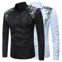 Load image into Gallery viewer, New Autumn Brand Men Clothes Slim Fit Male Long Sleeve Shirt Print Dress Men Shirts