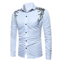 Load image into Gallery viewer, New Autumn Brand Men Clothes Slim Fit Male Long Sleeve Shirt Print Dress Men Shirts