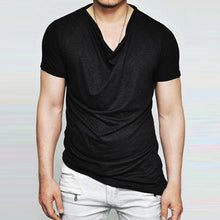 Load image into Gallery viewer, Men Hip Hop Short Sleeve t shirt Hem t-shirt Men Casual Summer Tops t shirts
