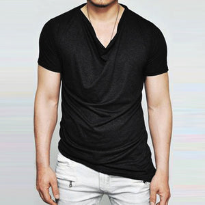 Men Hip Hop Short Sleeve t shirt Hem t-shirt Men Casual Summer Tops t shirts