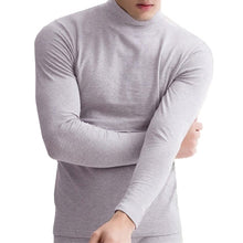 Load image into Gallery viewer, Autumn Winter Men High Neck Long Sleeve t shirts Basic t-shirt Men Warm Solid Slim Fit